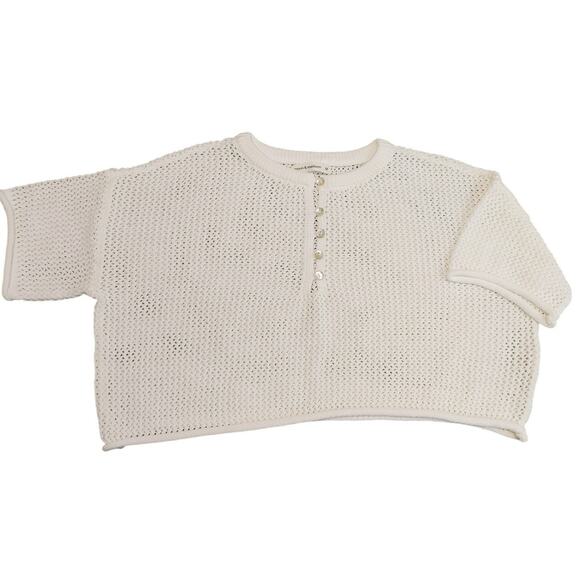 Moon & Madison Skirt Top Outfit Set Open Knit Crochet Cotton White Women Medium - Picture 9 of 14